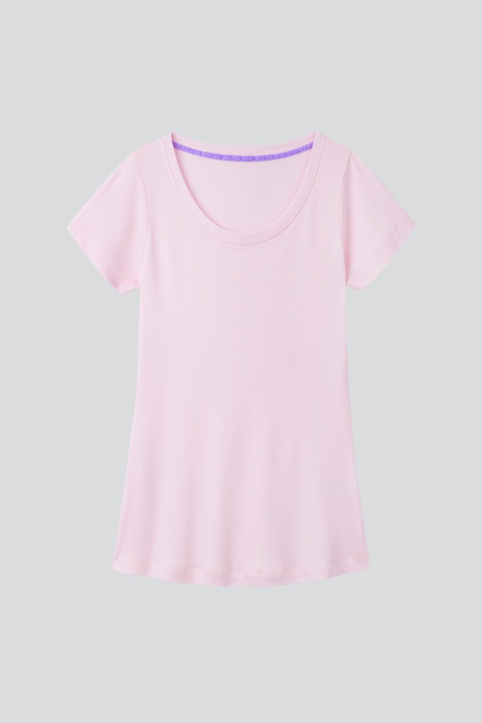 Scoop Neck Cotton Modal Blend T-shirt from Lavender Hill Clothing