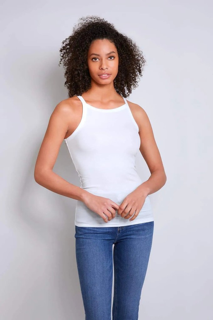 Off White High Neck Tank from Lavender Hill Clothing