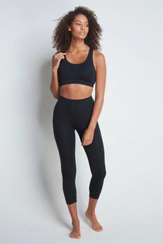 Cropped Black Micro Modal Leggings via Lavender Hill Clothing