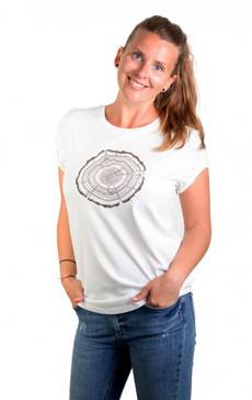Fairwear Organic Shirt Women Stone Washed White Treeslice via Life-Tree