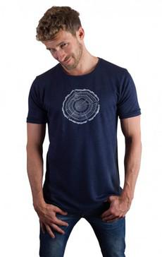 Fairwear Hemp Shirt Deep Blue Men Treeslice via Life-Tree