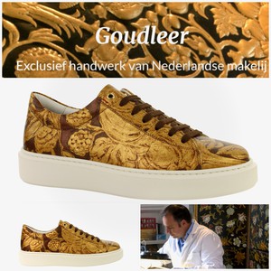 Falco sneaker Gold leather van Soest from LINKKENS