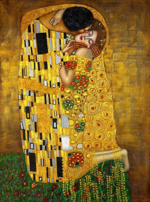 Kara sneaker Klimt The Kiss geel from LINKKENS
