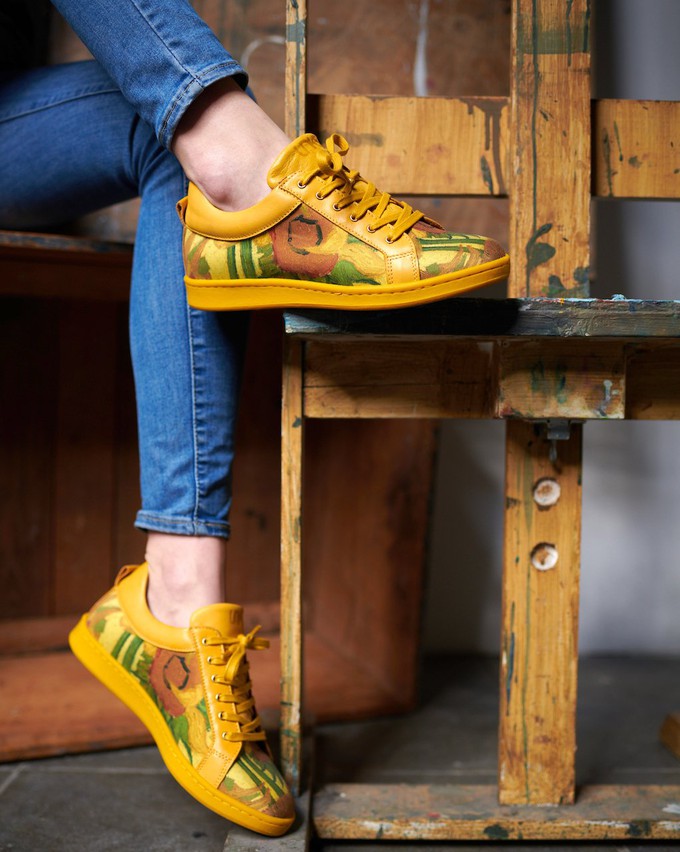Boyd sneaker Sunflower Vincent van Gogh gele zool from LINKKENS