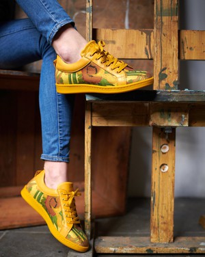 Boyd sneaker Sunflower Vincent van Gogh gele zool from LINKKENS