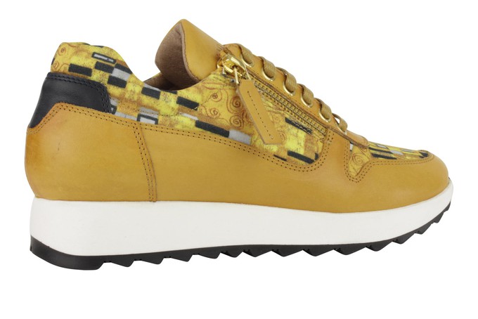 Kara sneaker Klimt The Kiss geel from LINKKENS
