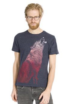 Huilende Wolf T-shirt - Recycled van Loenatix