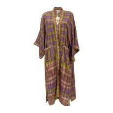 If Saris Could Talk Maxi Kimono- Regal Tulip via Loft & Daughter