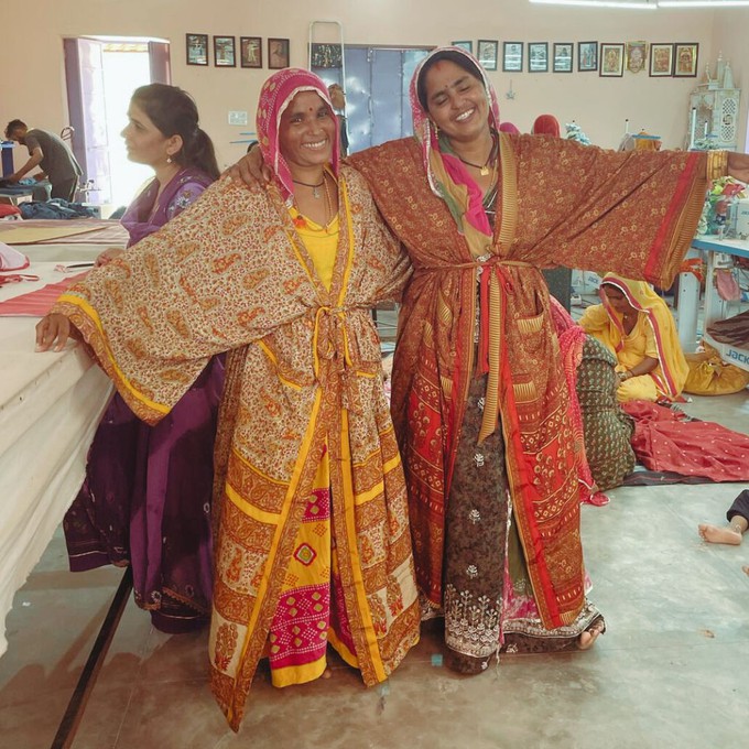 If Saris Could Talk Kimono- Indigo Overdye C from Loft & Daughter