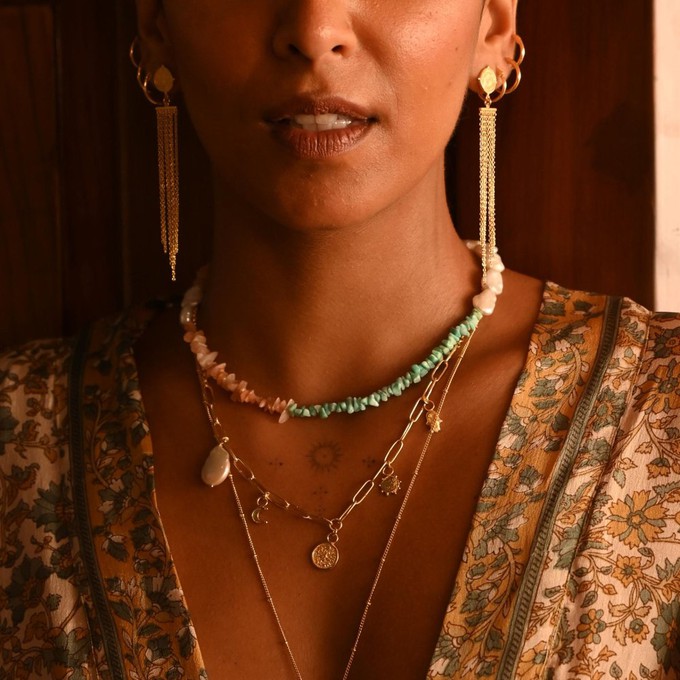 Divine Compass Earrings Gold Vermeil - Outlet from Loft & Daughter