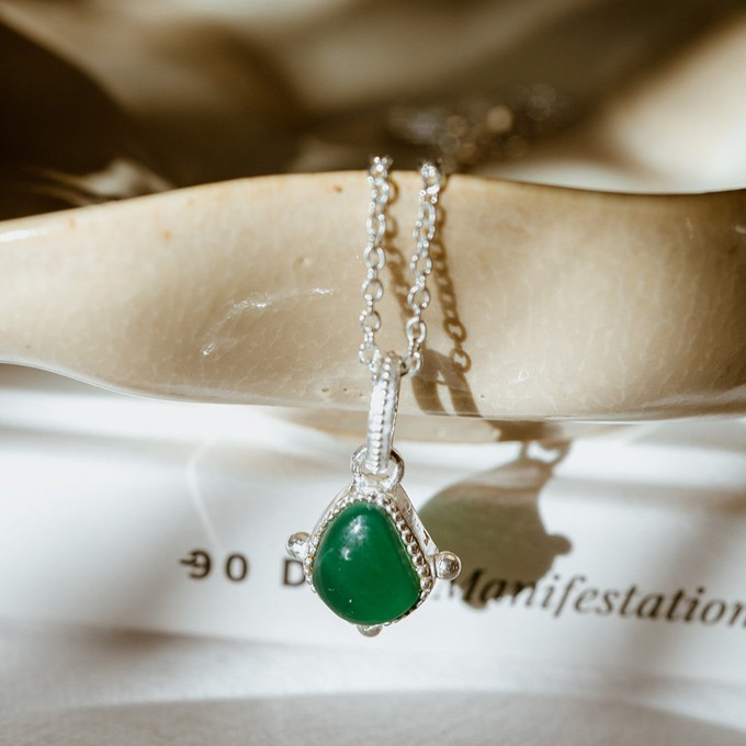 Soul Stone Charm Green Onyx Silver from Loft & Daughter