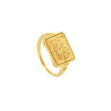 Durga's Lion Ring Gold Vermeil via Loft & Daughter