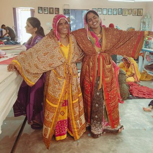 If Saris Could Talk Maxi Kimono- Season's Bloom from Loft & Daughter