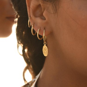 Baby Courage Hoops Gold Vermeil from Loft & Daughter