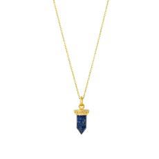 Lapis Charm Pendant Gold Vermeil via Loft & Daughter