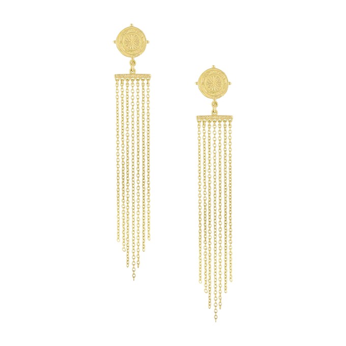 Divine Compass Earrings Gold Vermeil - Outlet from Loft & Daughter