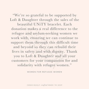 UNiTY Bracelet Silver (100% profit supporting Women for Refugee Women) from Loft & Daughter