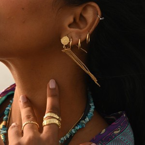 Divine Compass Earrings Gold Vermeil - Outlet from Loft & Daughter