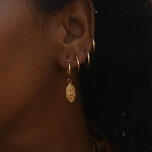 Baby Courage Hoops Gold Vermeil from Loft & Daughter