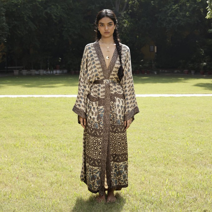 If Saris Could Talk Maxi Kimono- Sacred Earth B from Loft & Daughter