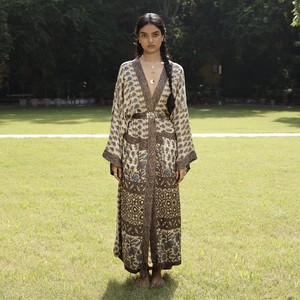 If Saris Could Talk Maxi Kimono- Sacred Earth B from Loft & Daughter