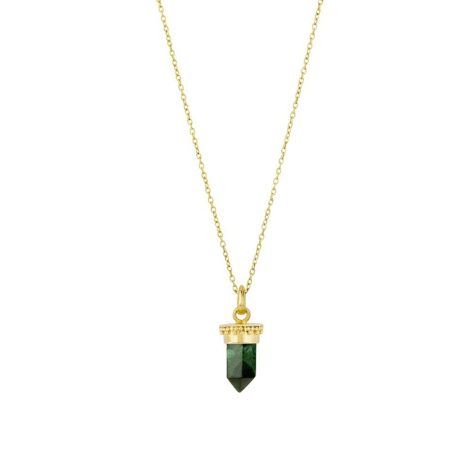 Malachite Charm/Pendant Gold Vermeil from Loft & Daughter