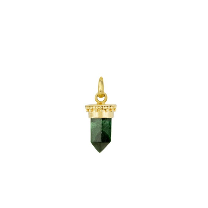 Malachite Charm/Pendant Gold Vermeil from Loft & Daughter