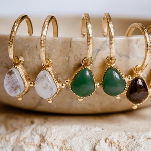 Soul Stone Hoops Green Onyx from Loft & Daughter