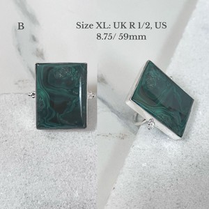 Anokhi Malachite Rings- Silver from Loft & Daughter