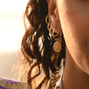 Baby Courage Hoops Gold Vermeil from Loft & Daughter