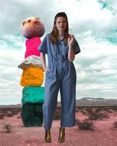 DANNY blue denim – overall van logocomo