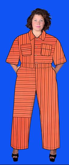 Made-to-order! Orange Pinstripe! van logocomo