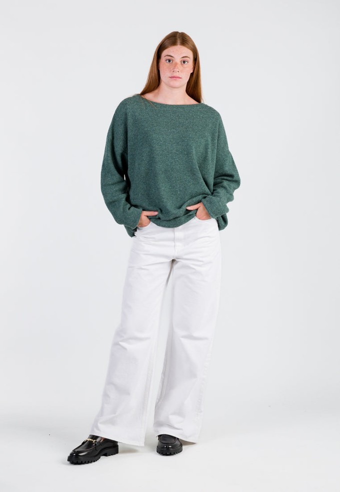 CASUAL SOFT BOATNECK SWEATER | Sage from Loop.a life