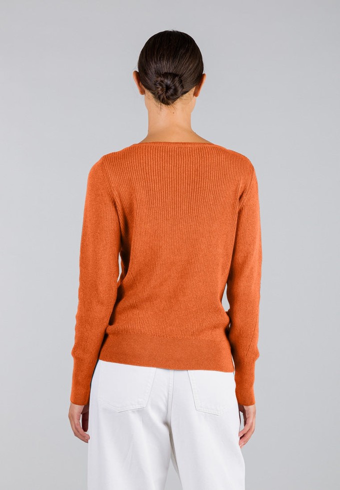 CLASSY BOATNECK SWEATER | Orange from Loop.a life