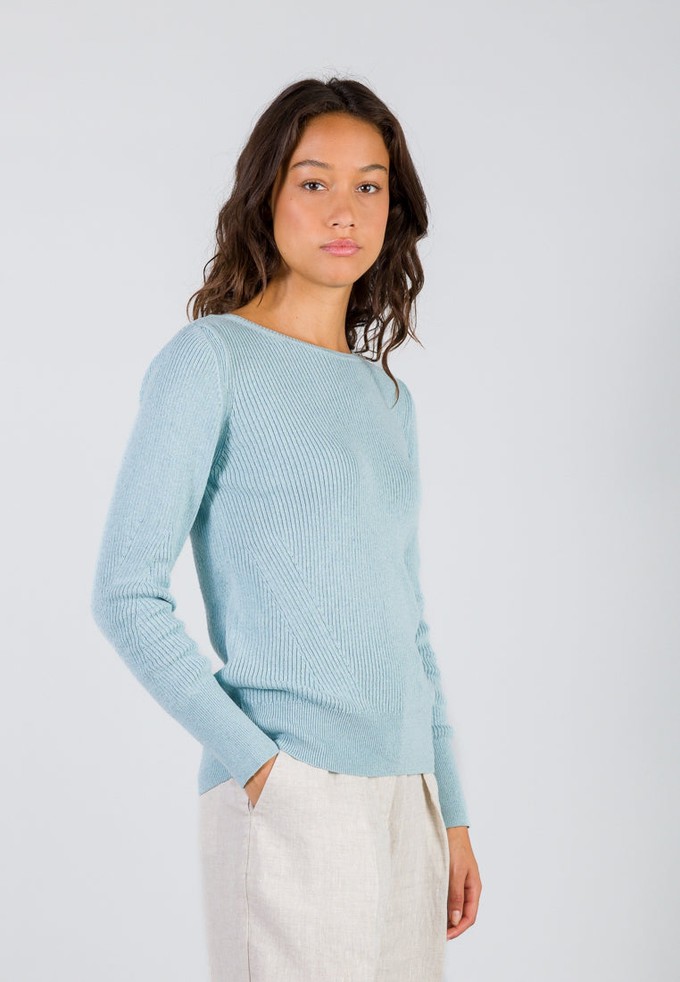 CLASSY BOATNECK SWEATER | Mint from Loop.a life