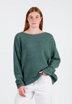 CASUAL SOFT BOATNECK SWEATER | Sage via Loop.a life