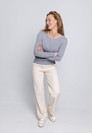 CLASSY BOATNECK SWEATER | Light Grey from Loop.a life