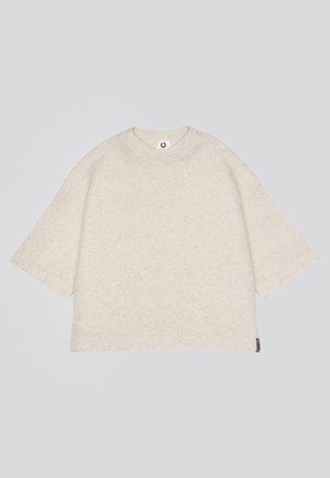SOFT SHORTSLEEVE ROUND NECK | Ecru from Loop.a life