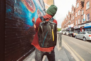 Upcycled inner tube Hackney Backpack from Lost in Samsara