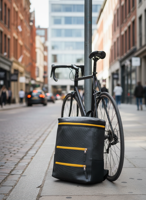 Upcycled inner tube Acton Backpack from Lost in Samsara