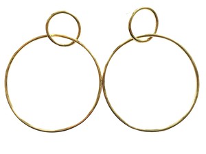 Upcycled Bullet Case Double Hoop Studs from Lost in Samsara