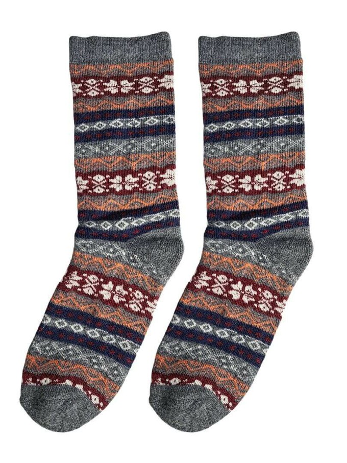 Alpaca sokken met motief fiesta - grijs from Lotika