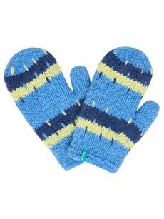 Warme wollen wanten met patroon - indigo via Lotika