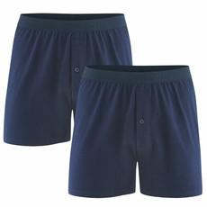 Boxershorts biologisch katoen Ethan 2-pack - navy via Lotika