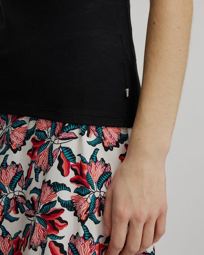 Tranquillo dames hemd Tencel - zwart from Lotika
