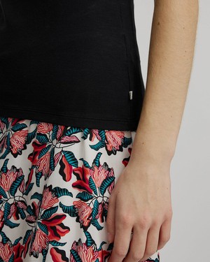 Tranquillo dames hemd Tencel - zwart from Lotika