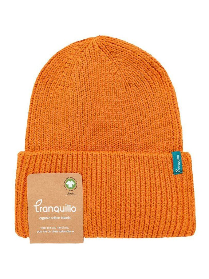 Gebreide muts biologisch katoen - dark peach from Lotika