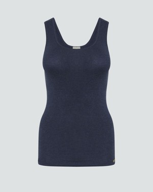 Comazo hemd brede bandjes katoen - marineblauw from Lotika