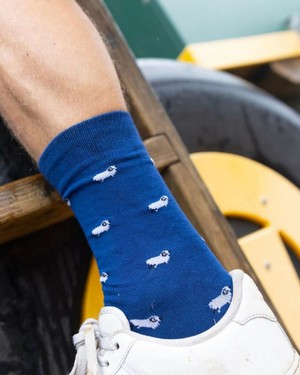 Swole Panda bamboe sokken schapen - navy from Lotika