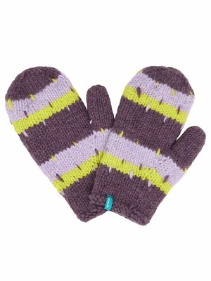 Warme wollen wanten met patroon - plum from Lotika
